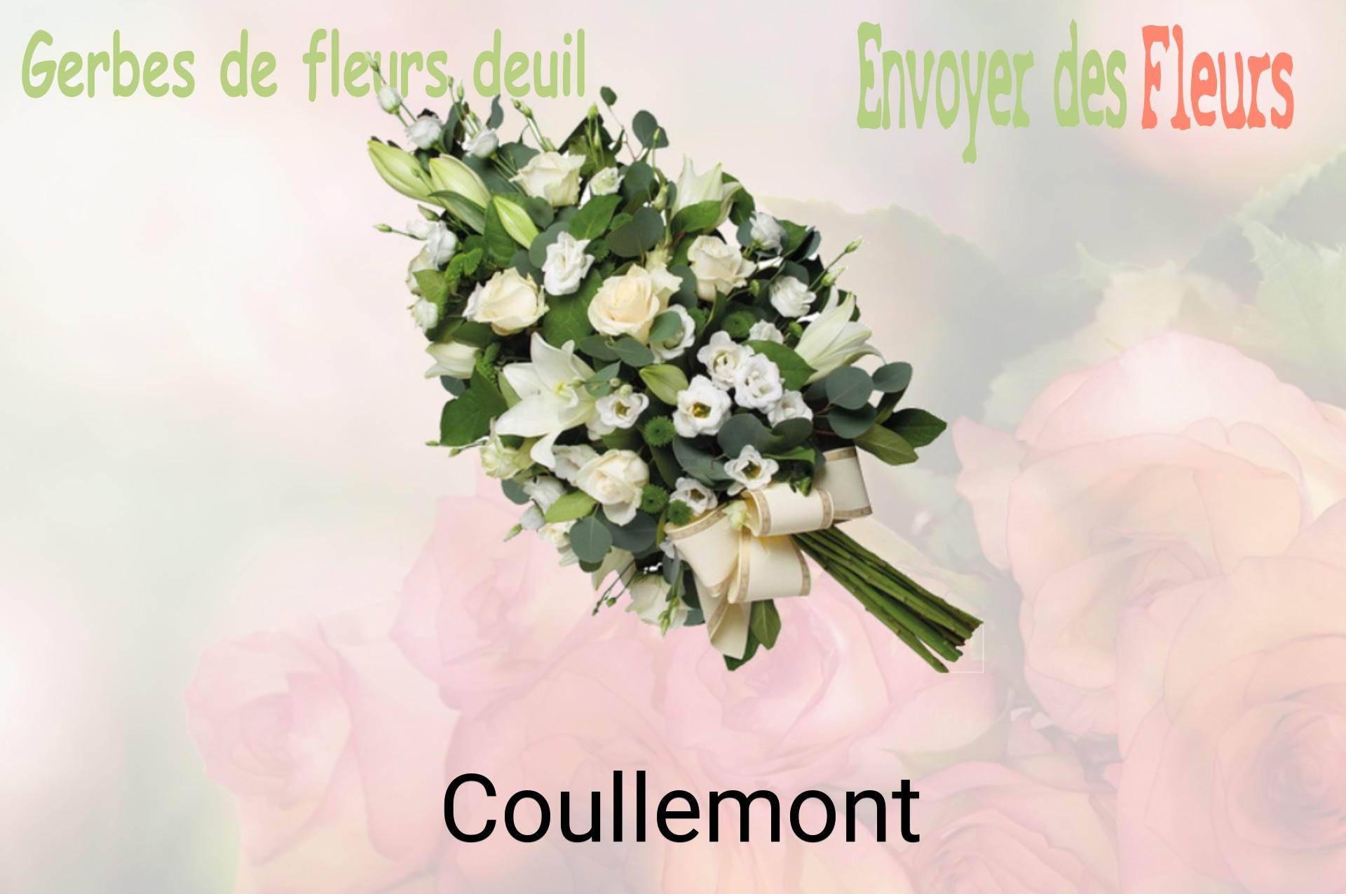 Gerbe de fleurs de deuil livrée à Coullemont